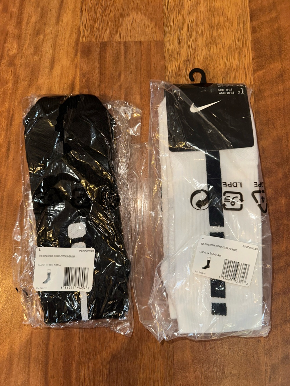 Nike Men's Athletic Elite Socks - Black & White Pair